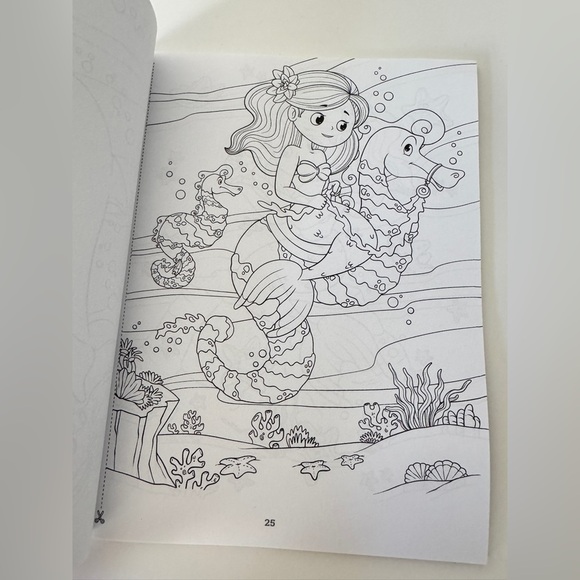 Coloring Book Life of Mermaids in 50 Cute Coloring Pages Disney - Picture 3 of 3